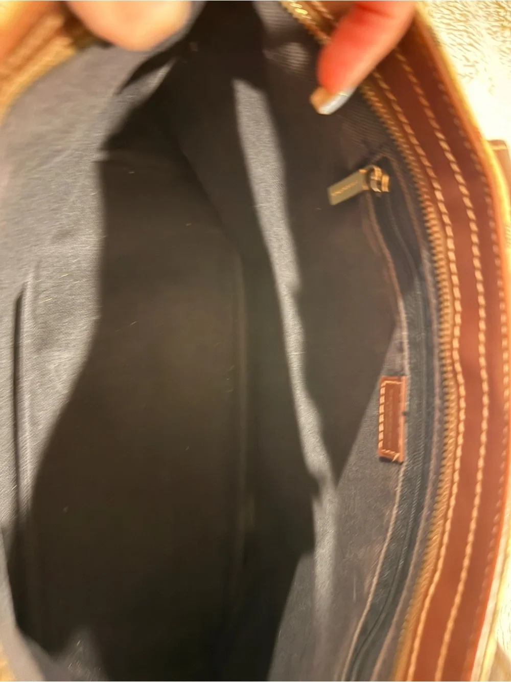 Burberry London Nova Check Tote Bag Brown Leather Vintage Shoulder Bag